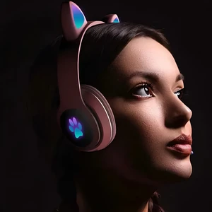 Беспроводные наушники iLoungeMax с кошачьими ушами Pink - Фото 3