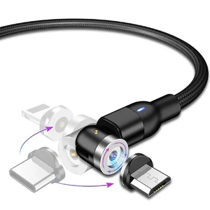Зарядний магнітний кабель iLoungeMax Rotate Magnetic Cable Micro-USB | Type-C | Lightning 1m  - Фото 1