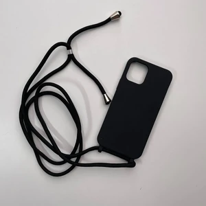 Силиконовый чехол на шнурке iLoungeMax Shoulder Strap Black для iPhone 12 | 12 Pro - Фото 2