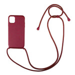 Силиконовый чехол на шнурке iLoungeMax Shoulder Strap Wine для iPhone 12 mini