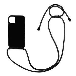 Силиконовый чехол на шнурке iLoungeMax Shoulder Strap Black для iPhone 12 | 12 Pro  - Фото 1
