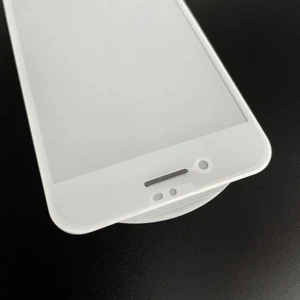 Захисне 3D скло з сіткою на динамік oneLounge SilicolEdge White для iPhone 7 | 8 - Фото 3