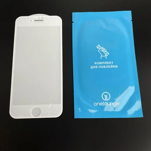 Захисне 3D скло з сіткою на динамік oneLounge SilicolEdge White для iPhone 7 | 8 - Фото 4