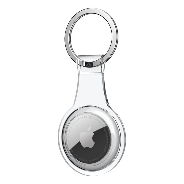 Силіконовий брелок з кільцем iLoungeMax Silicone Case Transparent для AirTag у Вінниці