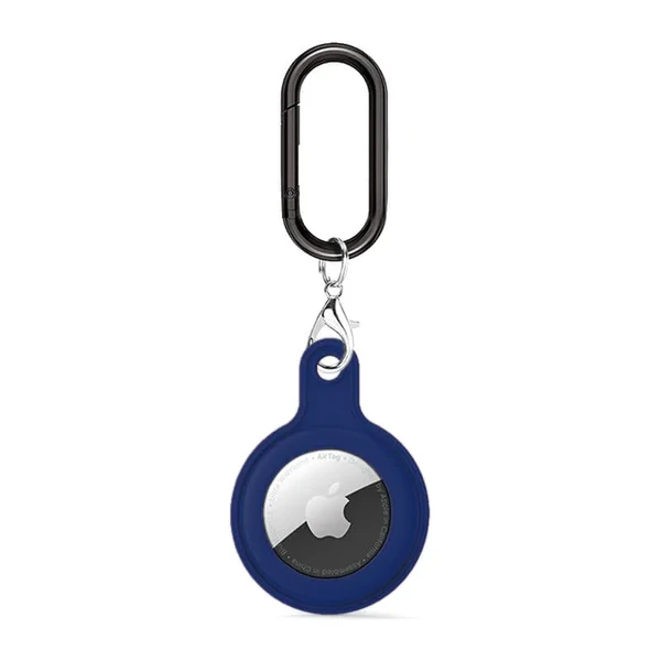 Силіконовий брелок з карабіном iLoungeMax Soft Protection Case Clip Midnight Blue для AirTag у Вінниці