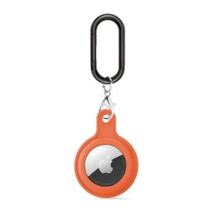 Силіконовий брелок з карабіном iLoungeMax Soft Protection Case Clip Orange для AirTag