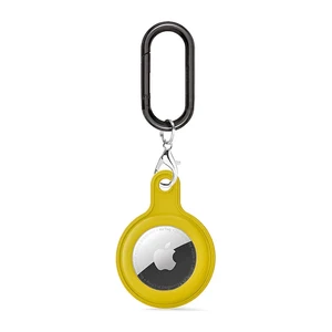Силіконовий брелок з карабіном iLoungeMax Soft Protection Case Clip Yellow для AirTag