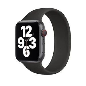 Силиконовый монобраслет iLoungeMax Solo Loop Black для Apple Watch Ultra 49mm | 45mm | 44mm | 42mm Size L OEM  - Фото 1