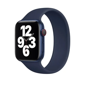 Силиконовый монобраслет iLoungeMax Solo Loop Midnight Blue для Apple Watch 41mm | 40mm | 38mm Size S OEM  - Фото 1