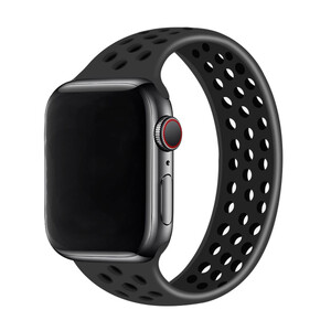 Купить Силиконовый монобраслет iLoungeMax Solo Loop Nike Black | Black для Apple Watch 44mm | 42mm Size L
