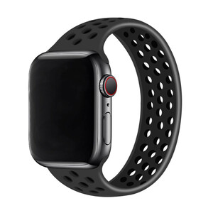 Купить Силиконовый монобраслет iLoungeMax Solo Loop Nike Black | Black для Apple Watch 41mm | 40mm | 38mm Size L