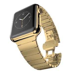 Металевий ремінець iLoungeMax Stainless Metal Strap Gold для Apple Watch Ultra 49mm | 45mm | 44mm | 42mm  - Фото 1