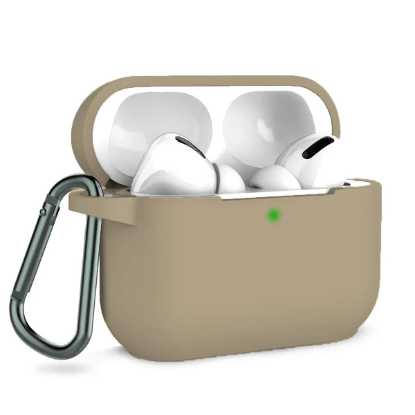 Чохол з карабіном iLoungeMax TPU Case Taupe для AirPods Pro у Рівному