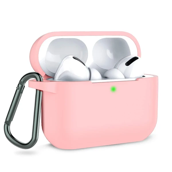 Чохол з карабіном iLoungeMax TPU Case Pink для AirPods Pro у Рівному
