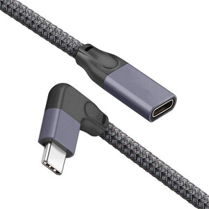 Купить Угловой удлинительный кабель iLoungeMax USB Type-C USB-C 3.1 10Gbp/s 90° 1м для MacBook | iPad