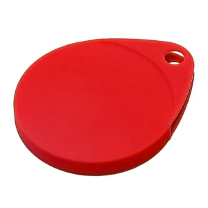 Силиконовый брелок с карабином iLoungeMax Water Droplets Silicone Case Red для Apple AirTag - Фото 2