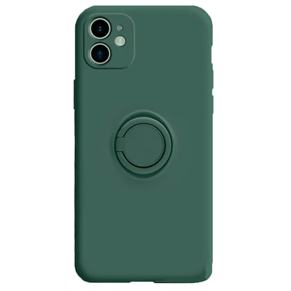 Силиконовый чехол с кольцом iLoungeMax With Ring Forest Green для iPhone 11