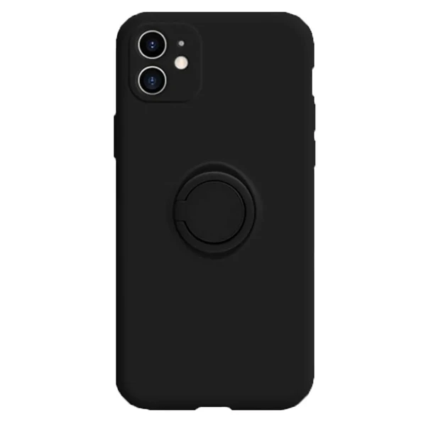 Силиконовый чехол с кольцом iLoungeMax With Ring Black для iPhone 11
