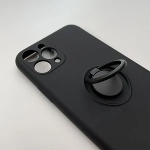 Силіконовий чохол з кільцем iLoungeMax With Ring Black для iPhone 11 Pro - Фото 3