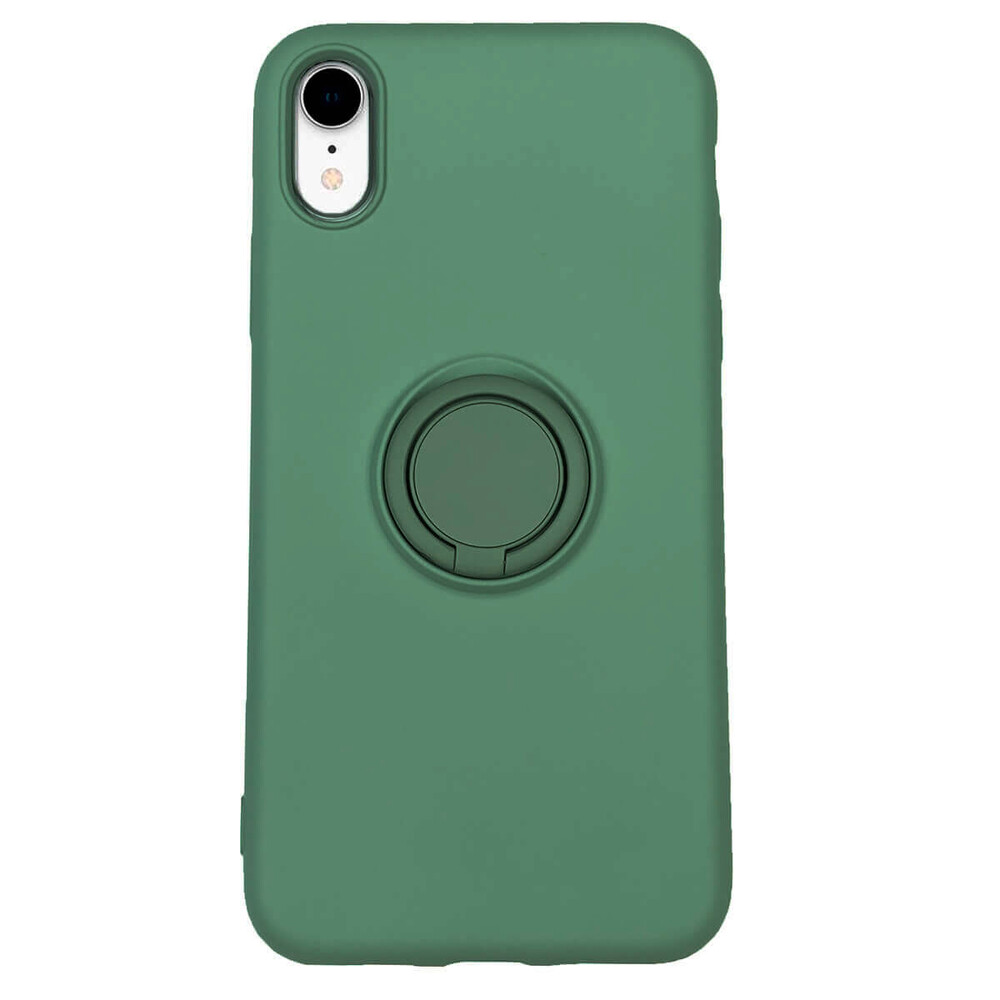 Силіконовий чохол з кільцем iLoungeMax With Ring Forest Green для iPhone XR