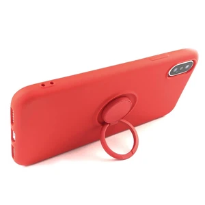 Силиконовый чехол с кольцом iLoungeMax With Ring Red для iPhone X | XS - Фото 2