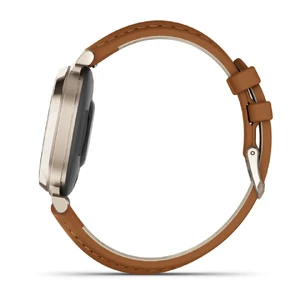 Смарт-часы Garmin Lily 2 Classic Cream Gold с кожаным ремешком Tan Leather Band - Фото 7