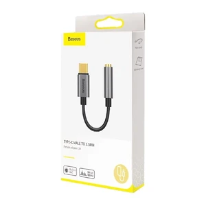 Переходник к наушникам Type-C to AUX 3.5mm Jack с усилителем ЦАП для iPhone/Android | Baseus L54 - Фото 2