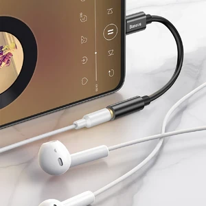 Переходник к наушникам Type-C to AUX 3.5mm Jack с усилителем ЦАП для iPhone/Android | Baseus L54 - Фото 3