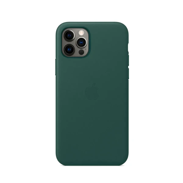 Кожаный чехол iLoungeMax Genuine Leather Case MagSafe Pine Green для iPhone 12 Pro Max ОЕМ