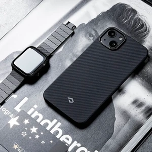 Карбоновий чохол-накладка Pitaka Air Case Black/Gray для iPhone 13 mini - Фото 3