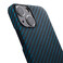 Карбоновый чехол-накладка Pitaka MagEZ Case 2 Black/Blue для iPhone 13 mini - Фото 3