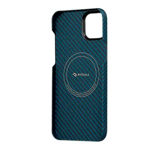 Противоударный чехол Pitaka MagEZ Case 3 Twill 1500D Black/Blue для iPhone 14 | 13 - Фото 5