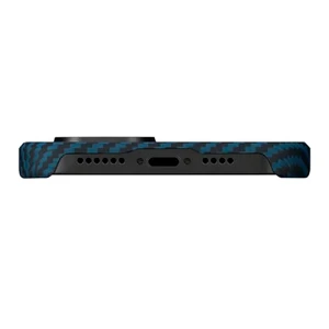 Противоударный чехол Pitaka MagEZ Case 3 Twill 1500D Black/Blue для iPhone 14 Plus - Фото 4