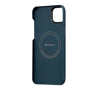 Противоударный чехол Pitaka MagEZ Case 3 Twill 1500D Black/Blue для iPhone 14 Plus - Фото 5