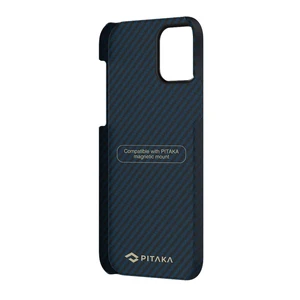 Карбоновый чехол-накладка Pitaka MagEZ Case Black | Blue для iPhone 12 - Фото 2