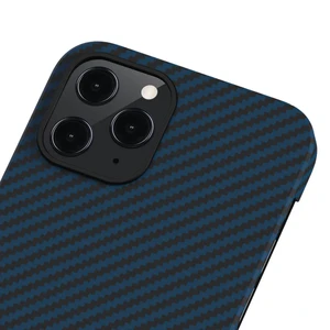 Карбоновый чехол-накладка Pitaka MagEZ Case Black | Blue для iPhone 12 Pro Max - Фото 3
