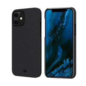 Карбоновый чехол-накладка Pitaka MagEZ Case Black | Grey для iPhone 12 mini KI1202 - Фото 1