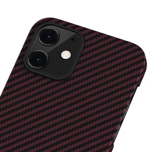 Карбоновий чохол-накладка Pitaka MagEZ Case Black | Red для iPhone 12 - Фото 3