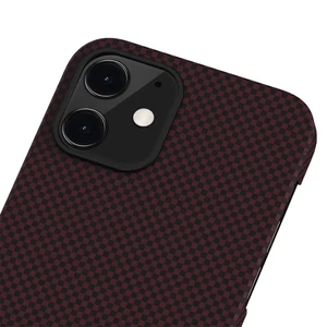 Карбоновий чохол-накладка Pitaka MagEZ Case Black | Red (Plain) для iPhone 12 - Фото 3