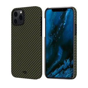 Карбоновий чохол-накладка Pitaka MagEZ Case Black | Yellow для iPhone 12 Pro Max KI1205PM - Фото 1