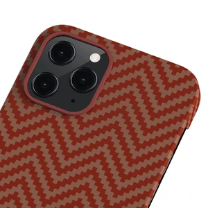 Карбоновий чохол-накладка Pitaka MagEZ Case Red | Orange для iPhone 12 Pro - Фото 3