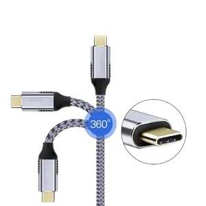 Плетений кабель Type-C to Type-C для швидкої передачі даних iLoungeMax 4K Data Cable PD100W 20 Gbps (3m) - Фото 2