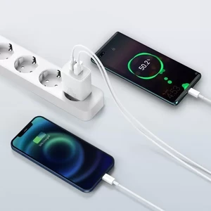 Сетевое зарядное устройство Baseus Compact Quick Charger QC + PD Type-C + USB 20W White - Фото 9