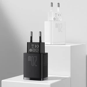 Сетевое зарядное устройство Baseus Compact Quick Charger QC + PD Type-C + USB 20W White - Фото 7
