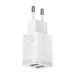 Зарядное устройство Baseus Compact Charger 2U для iPhone/iPad, мощность 10.5W (EU) White - Фото 6