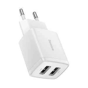 Зарядное устройство Baseus Compact Charger 2U для iPhone/iPad, мощность 10.5W (EU) White - Фото 8