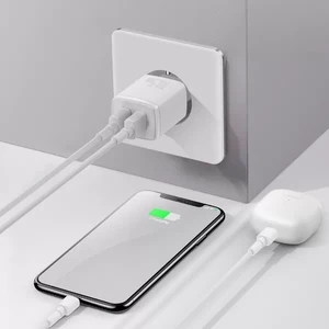Зарядное устройство Baseus Compact Charger 2U для iPhone/iPad, мощность 10.5W (EU) White - Фото 4