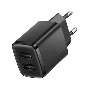 Зарядний пристрій Baseus Compact Charger 2U для iPhone/iPad, потужність 10.5W (EU) Black - Фото 9