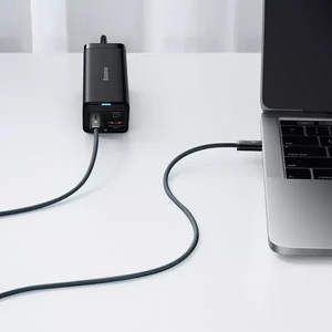 Нейлоновий кабель Type-C to Type-C для швидкої зарядки Baseus Dynamic Series 100W Slate Gray (2m) - Фото 7
