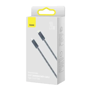 Нейлоновый кабель Baseus Type-C to Lightning для быстрой зарядки iPhone 20W (1m) Slate Gray - Фото 5